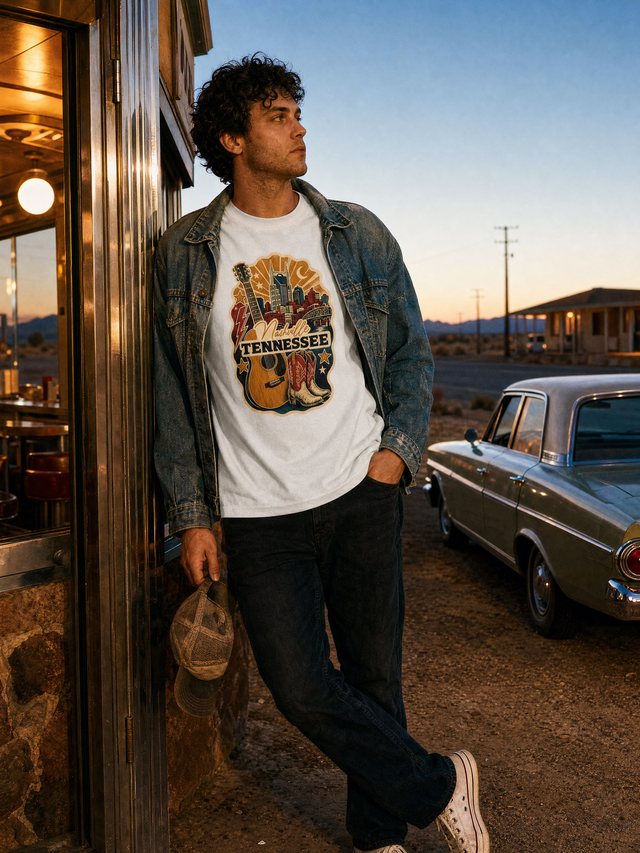 Nashville, TN — Men's Classic T-Shirt in White