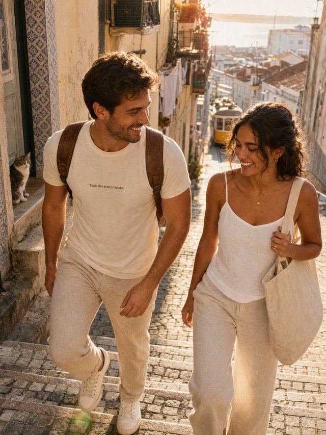 Scenic Route — Men's Classic T-Shirt in White